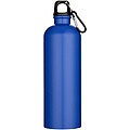 Oregon 750 ml matte RCS recycled single wall stainless steel water bottle with carabiner, royal blue