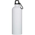 Oregon 750 ml matte RCS recycled single wall stainless steel water bottle with carabiner, white