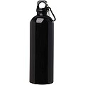 Oregon 750 ml RCS certified single wall stainless steel water bottle with carabiner, solid black