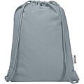Oregon Blend 140 g/m2 GRS recycled drawstring bag 5L, grey