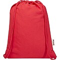 Oregon Blend 140 g/m2 GRS recycled drawstring bag 5L, red