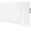 Oregon Blend 140 g/m2 GRS recycled drawstring bag 5L, white