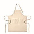 Organic cotton apron 240 gr/m2, beige