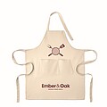 Organic cotton apron 240 gr/m2, beige