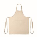 Organic cotton apron 240 gr/m2, beige