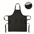 Organic cotton apron 240 gr/m2, black