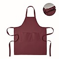 Organic cotton apron 240 gr/m2, burgundy