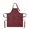Organic cotton apron 240 gr/m2, burgundy