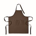 Organic cotton apron 240 gr/m2, chocolate
