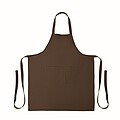 Organic cotton apron 240 gr/m2, chocolate