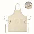 Organic cotton apron 240 gr/m2, off white