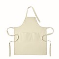 Organic cotton apron 240 gr/m2, off white