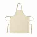 Organic cotton apron 240 gr/m2, off white