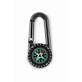 Outdoor compass with carabiner, black