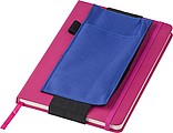 Oxford fabric (900D) notebook pouch with elastic to fit around the cover of a notebook.