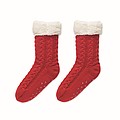 Pair of cable knit slipper socks