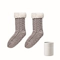 Pair of cable knit slipper socks