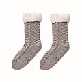 Pair of cable knit slipper socks