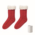 Pair of cable knit slipper socks