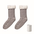 Pair of cable knit slipper socks