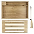 Pao bamboo cutting board with knife
