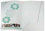 Paper folders with cut for a business card