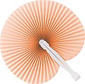 Paper hand held fan with plastic handleOrange