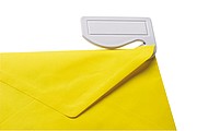 Paper knife with metal blade, white