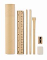 Paper tube stationery set, beige
