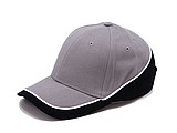 PASCAL two tone six panel cap, grey/black