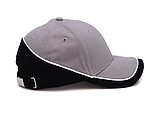 PASCAL two tone six panel cap, grey/black