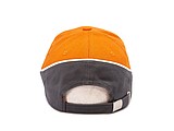 PASCAL two tone six panel cap, orange/grey