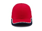 PASCAL two tone six panel cap, red/navy