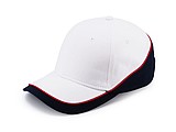 PASCAL two tone six panel cap, white/navy
