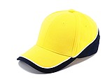 PASCAL two tone six panel cap, yellow/navy