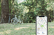 Pedalfinder bike bell with worldwide locating, black