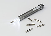 Pen shaped pocket screwdriver.Grey