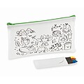 Pencil case with 4 crayons, lime
