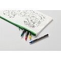Pencil case with 4 crayons, lime