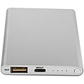 Pep 4000 mAh Type-C recycled aluminium power bank, silver