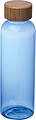PET drinking bottle with bamboo lid, 500ml, blue