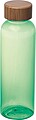 PET drinking bottle with bamboo lid, 500ml, green