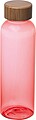 PET drinking bottle with bamboo lid, 500ml, red