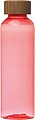 PET drinking bottle with bamboo lid, 500ml, red