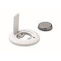 Phone holder and bottle opener, white