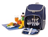 Picnic backpack for 2 people,colour blue, grey