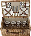 Picnic basket for 4 people.Brown