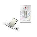 PIERRE CARDIN ETOILE An elegant swivel USB flash drive, white