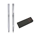 PIERRE CARDIN RENEE SET Set of ballpoint pen and mechanical pencil, silver