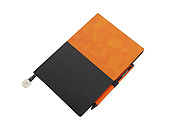 PIERRE CARDIN REPORTER SET Set of notebook A5 and Celebration ballpoint pen, orange